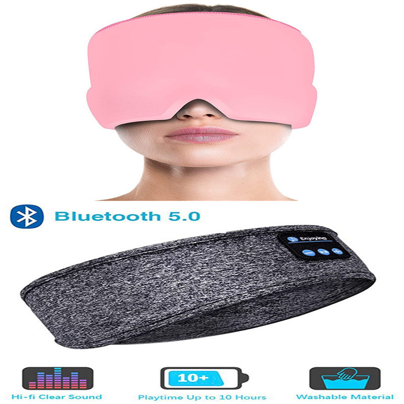 Wireless Bluetooth Sleeping Headphones Headband Thin Soft Elastic Comfortable Music Ear Phones Eye Mask For Side Sleeper Sports - Eloy Royal