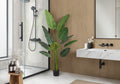 Artificial Plant, 60' Tall, Bird Of Paradise Tree, Indoor, Faux, Fake, Floor, Greenery, Potted, Decorative, Green Leaves, Black Pot