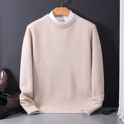 Round Neck Sweater Men's Loose Oversized Knit Bottoming Shirt