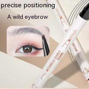 Four-fork Eyebrow Pencil Waterproof Sweat-proof Not Smudge