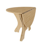 43 in Folding Dining Table for Small Spaces, MDF Table with Wild Oak Veneer, Space Saving Foldable Kitchen Table for Indoor and Outdoor Use - Eloy Royal