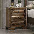 Transitional Style 1pc Nightstand Cup Pulls English Dovetail Drawers Bracket Legs Brown Finish Bedroom Furniture