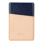 alto Leather Magnetic Wallet Case with Card Holder Compatible with MagSafe and iPhone 16 15 14 13 12 Series MagSafe Case MagSafe Accessories Magnetic Android Phone Cases (Blue/Original) Blue Original
