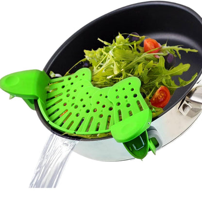 Universal Silicone Clip-on Pan Pot Strainer Anti-spill Pasta Pot Strainer Food Grade Rice Fruit Colander Strainer Kitchen Gadgets - Eloy Royal