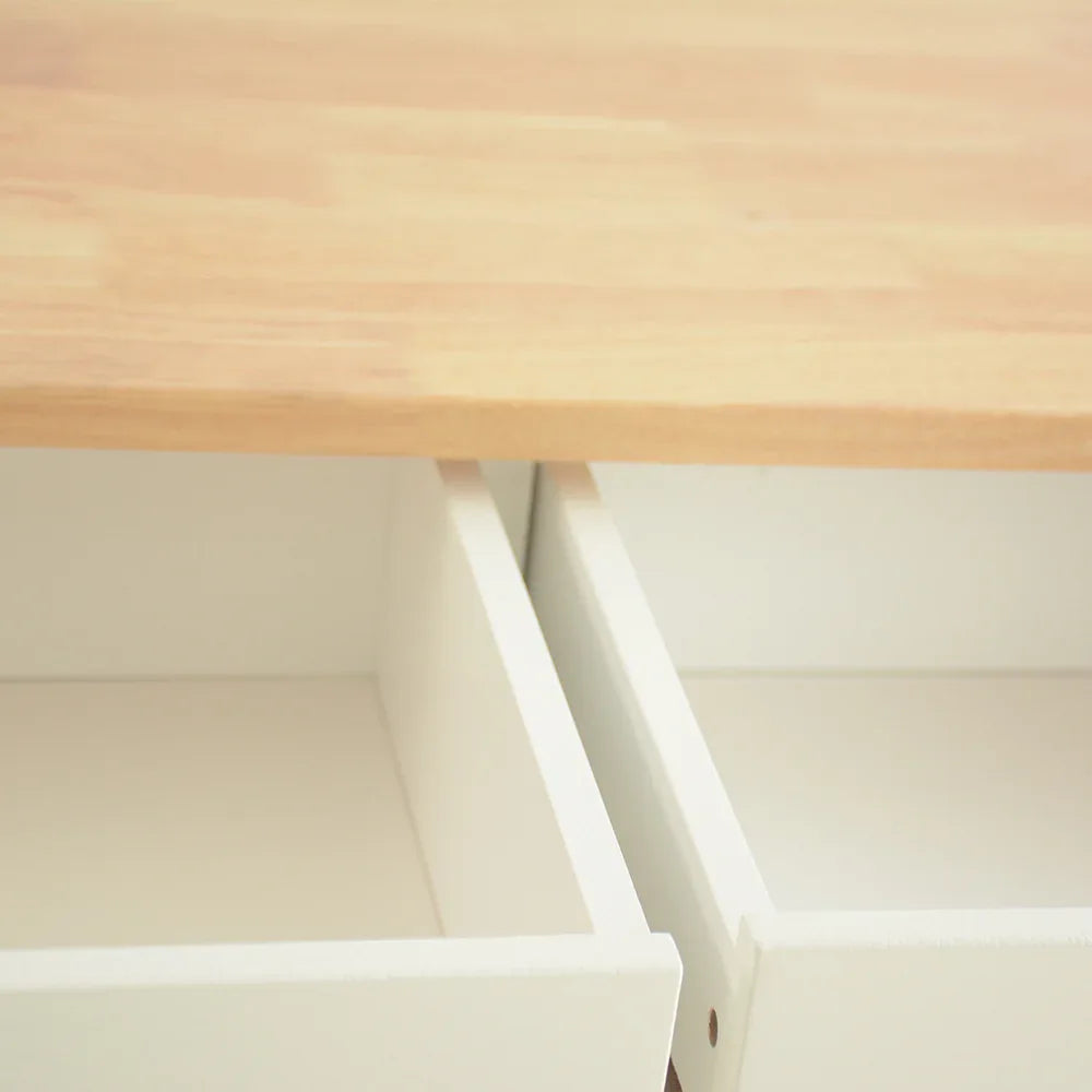 Kitchen Island & Kitchen Cart, Rubber Wood Top, Mobile Kitchen Island with Two Lockable Wheels, Simple Design for Easy Storing and Fetching, Two Drawers Give Unique Storage for Special Utensil. - Eloy Royal