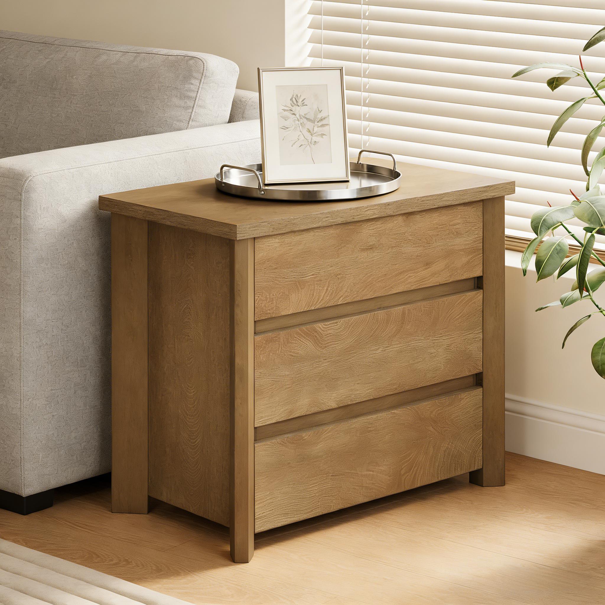 Sophisticated Nightstand with Drawer,Multipurpose Bedside Table - Eloy Royal
