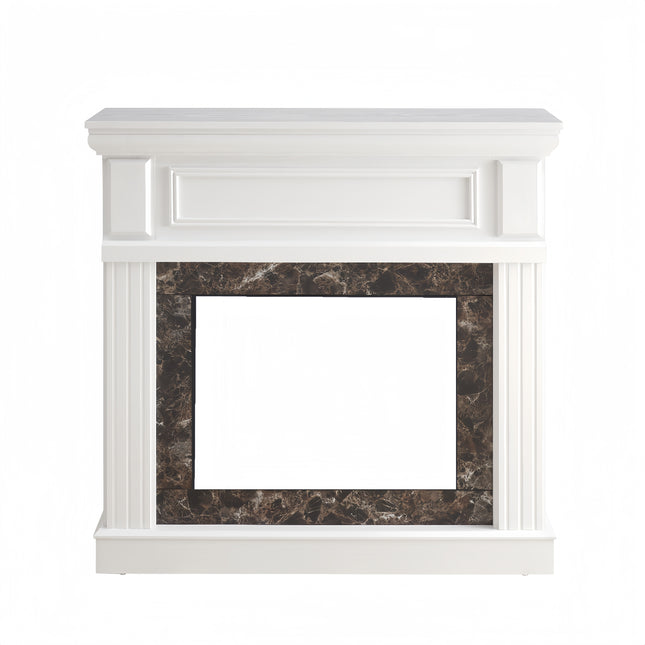 Only Mantel (NOT INCLUDED 23' FIREPLACE) -White,41.34'W*14'D*40'H
