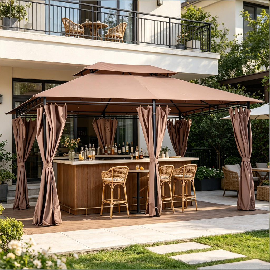 Spacious Outdoor Gazebo,Garden Canopy Shelter,Backyard Gazebo