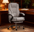 Heated Reclining Chair,Massage Office Chair with Adjustable Height,Footrest