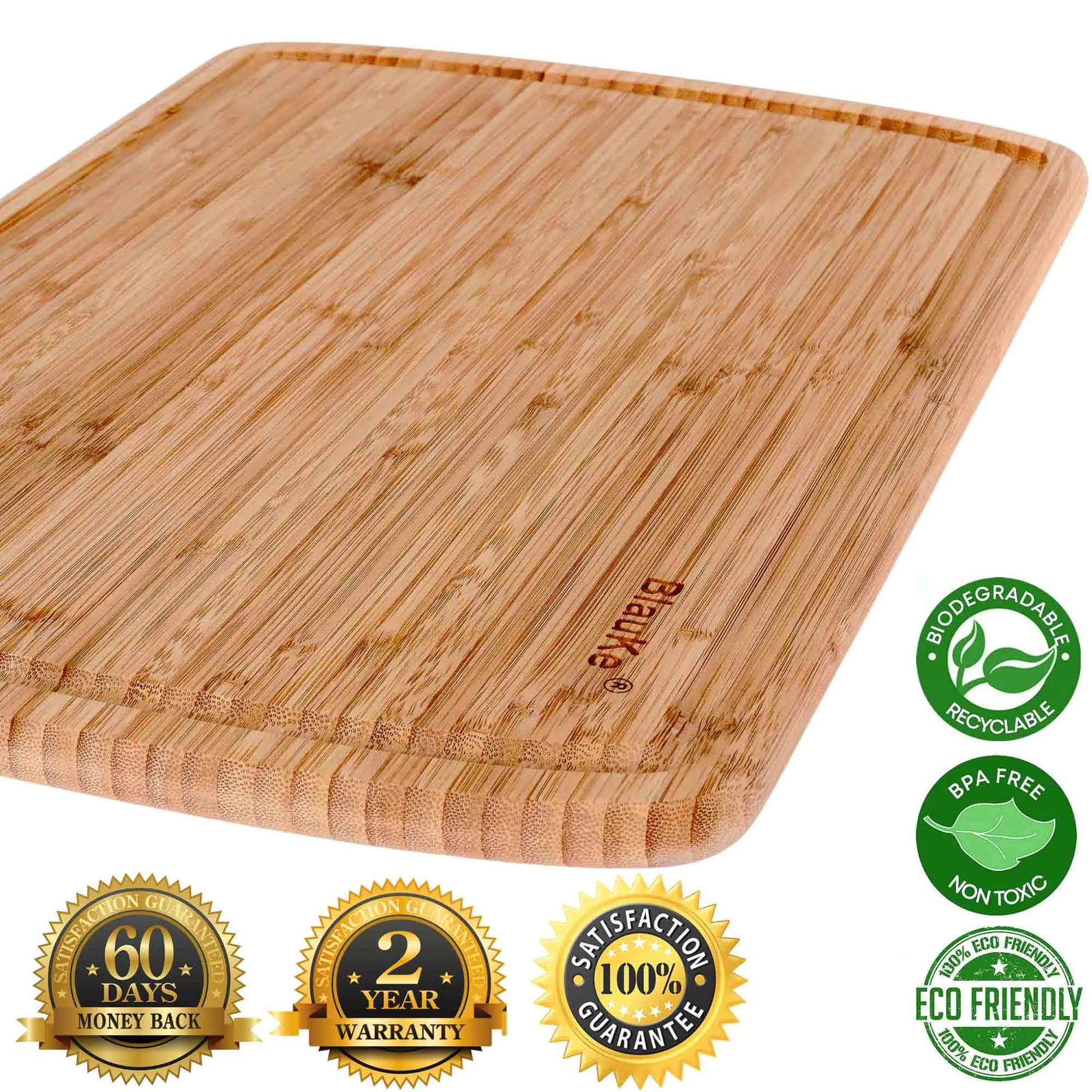 Extra Large Wood Cutting Board 18x12 inch - Butcher Block with Juice Groove, Serving Tray - Wooden Chopping Board for Kitchen - Eloy Royal