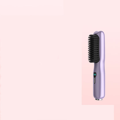 Rechargeable Wireless Straight Comb Portable Negative Ion Hair Straightener