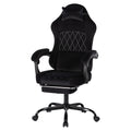 Ergonomic Gaming Chair Video Gamer Chairs Gaming Computer Chairs Gamer Chairs for Adults Massage Lumbar Support Swivel Height Adjustable Headrest Backrest Black