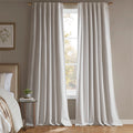 2-PK 52x108' Sound blocking/Total blackout curtain panel pair White