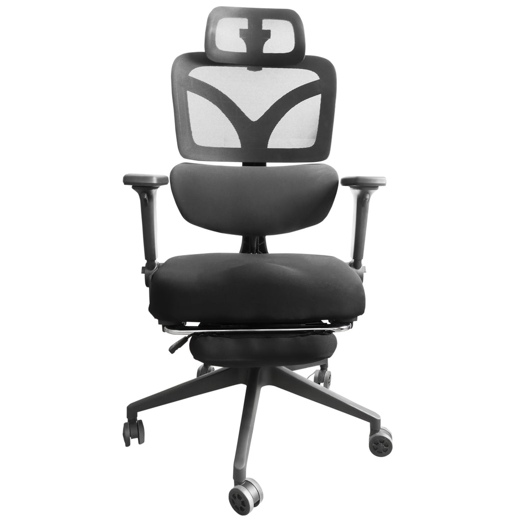 Zero Gravity Ergonomic Office Chair with 145° Recline, 3D Headrest & 4-Way Lumbar Support in Black Mesh and Foam, 26.77 x 26.77 x 53.15 inches