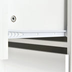 Rolling Mobile Kitchen Island with Solid Wood Top and Locking Wheels,52.7 Inch Width,Storage Cabinet and Drop Leaf Breakfast Bar,Spice Rack, Towel Rack & Drawer (White) - Eloy Royal