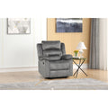 Gray Fabric Power Recliner Chair, Tufted Pillow Top Reclining Armchair Modern Living Room Upholstered Sofa Chair