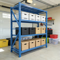 5000 LBS Heavy Duty Garage Shelving Units, 79' W x 24' D x 79' H 4-Tier Adjustable Metal Storage Shelves, Industrial Steel Utility Rack for Garage Warehouse Basement, Blue
