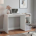 Dalia Compact Computer Desk with 3-Tier Side Open Storage Shelves, Manufactured Wood Home Office Table