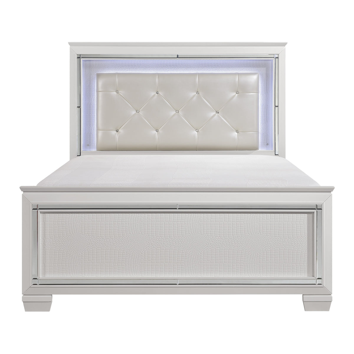 Bed Full Bedroom Engineered Wood White