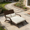 Outdoor High-Back Chair,Garden Wicker Chair,2 Person Fire Pit Chair