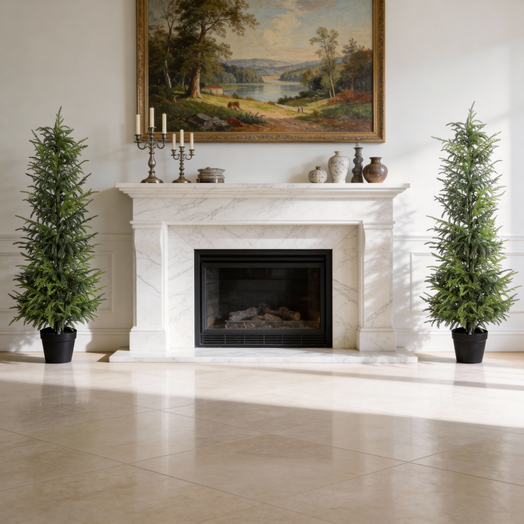 5FT Artificial Real Touch Norfolk Pine Tree 2pcs/set, Potted Plants for Christmas, Easy Fluff & Store, Indoor Outdoor Decor