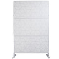Outdoor & Indoor Privacy Screen Metal Privacy Screen 76' H×48' W, Freestanding Decorative Privacy Screen for Deck Balcony Patio, Privacy Fence Panels for Outside Lawn Garden PS116 WHITE