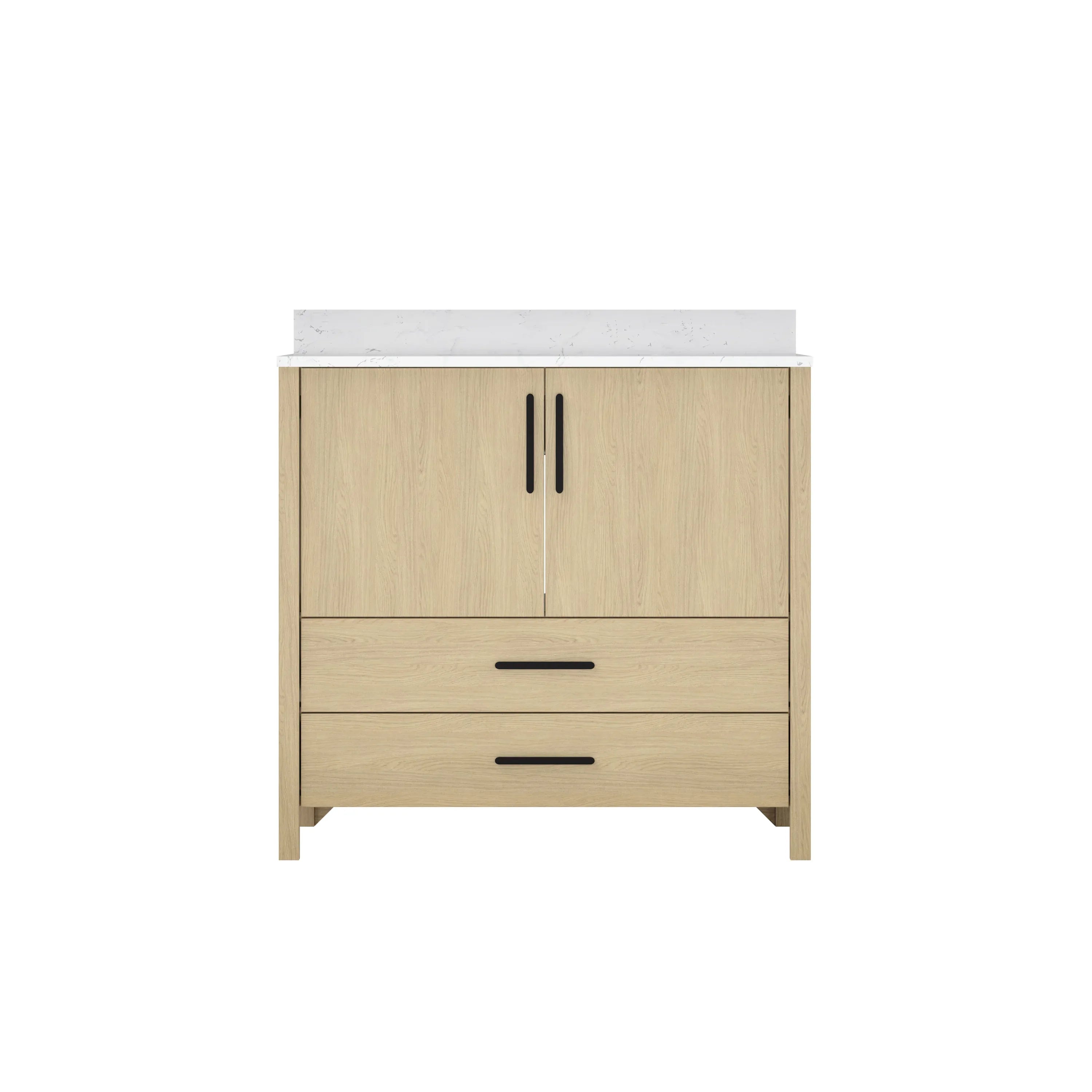 36' Bathroom Vanity Cabinet,Freestangding storage Vanity Cabinet with Countertop & Faucet Hole - Eloy Royal