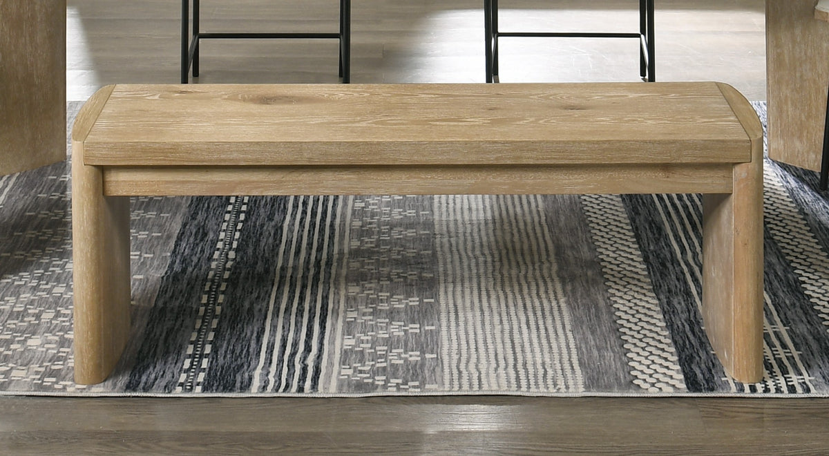 Massimo Wooden Oak Finish 50.5'W Dining Bench
