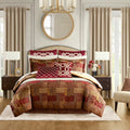 4 Piece Brown Comforter Set Brown Queen