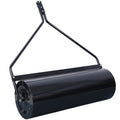 Durable Iron Garden Lawn Roller with Large 26Gal 220 lb load capacity, 40' width, ATV tow-behind, for Lawn and Garden Tractors Black color
