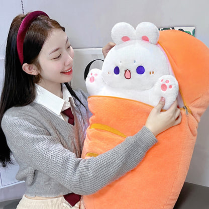 Radish Rabbit Doll Cat Pillow Toy