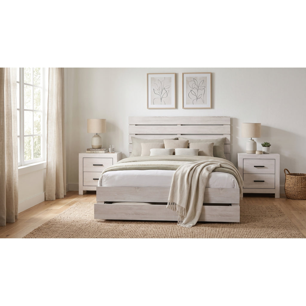 Kingsley Coastal White Eastern King 3-Piece Bedroom Set