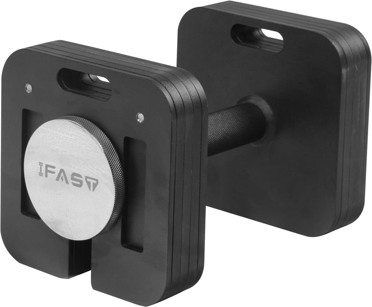 Square Dumbbell 9 in 1 Free Adjustable Dumbbell 50LBS square Dumbbell 9 in 1 Free Weights for Multi weight Options Quick-Lock Adjustable Dumbbell