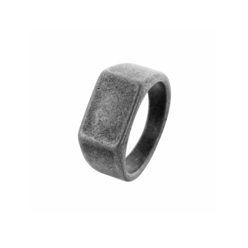 Sand Face Personality Fashion Outdoor Titanium Steel Ring