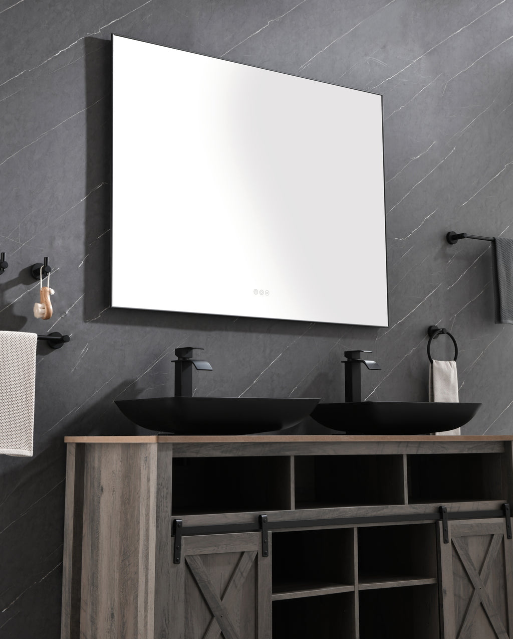 48 x 36Inch LED Mirror Bathroom Vanity Mirror with Back Light, Wall Mount Anti-Fog Memory Adjustable Vanity Mirror