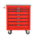 7 DRAWERS MULTIFUNCTIONAL TOOL CART WITH WHEELS-RED&BLACK