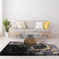 Nacre round mother-of-pearl coffee table with antique brass base