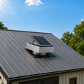 12' Stainless Steel Solar Roof Vent Fan,40W Tilt Adjustable Solar Panel,Dual Power 3-Speed Remote Attic Fan,1200 CFM,MPPT Controller Solar Ventilator for Attic,Garage,Greenhouse,Warehouse