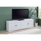 Lunetta White 4-door Engineered Wood TV Stand