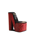 9' Tall Display Jewelry Box with Hooks, High Heel Shoe Design, Leopard Print
