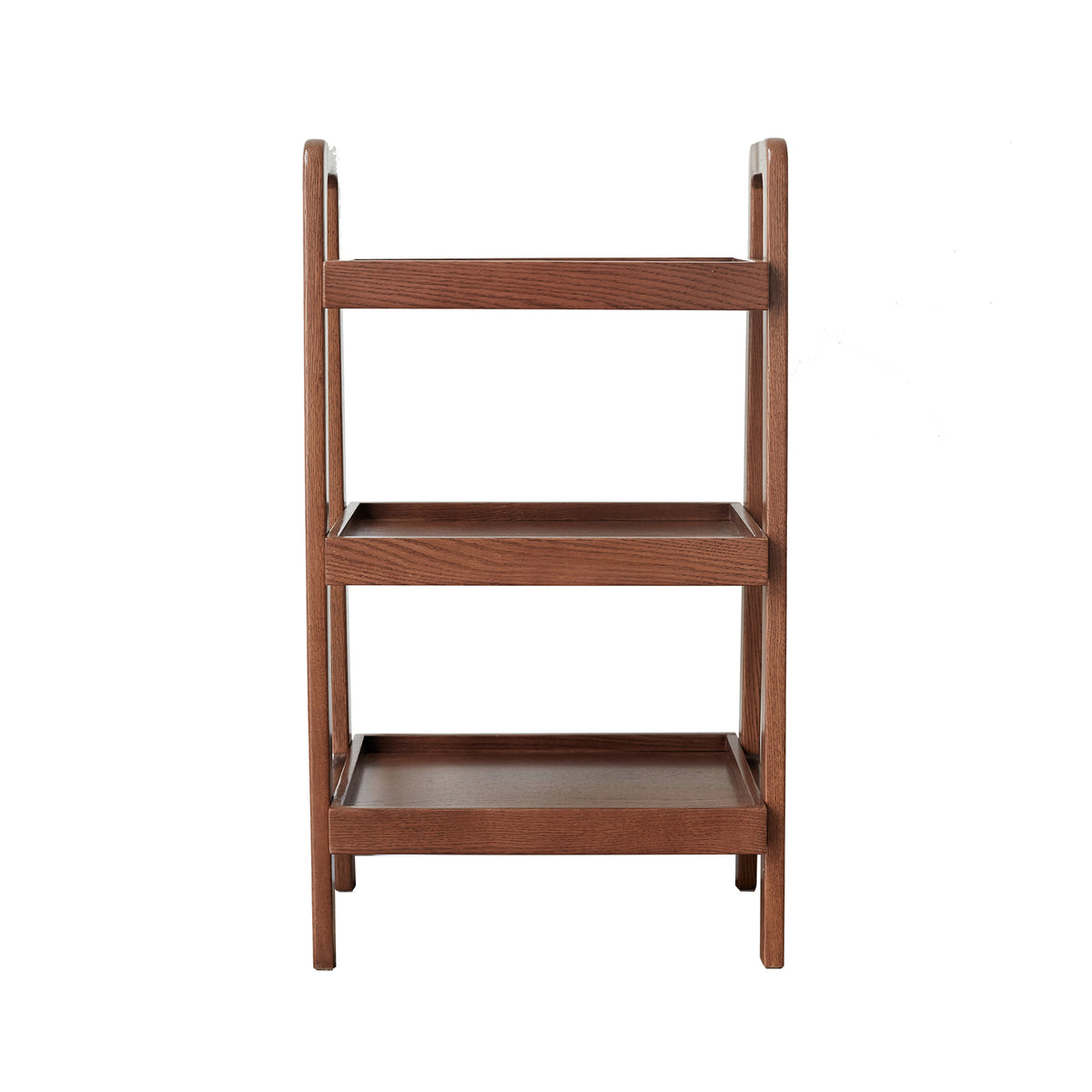 Walnut Color Oak Storage Bench, 3-Tier Beech Wood Shoe Rack for Entryway, Premium Storage Organizer for Bathroom, Living Room, Bedroom, Hallway, Patio, Kitchen