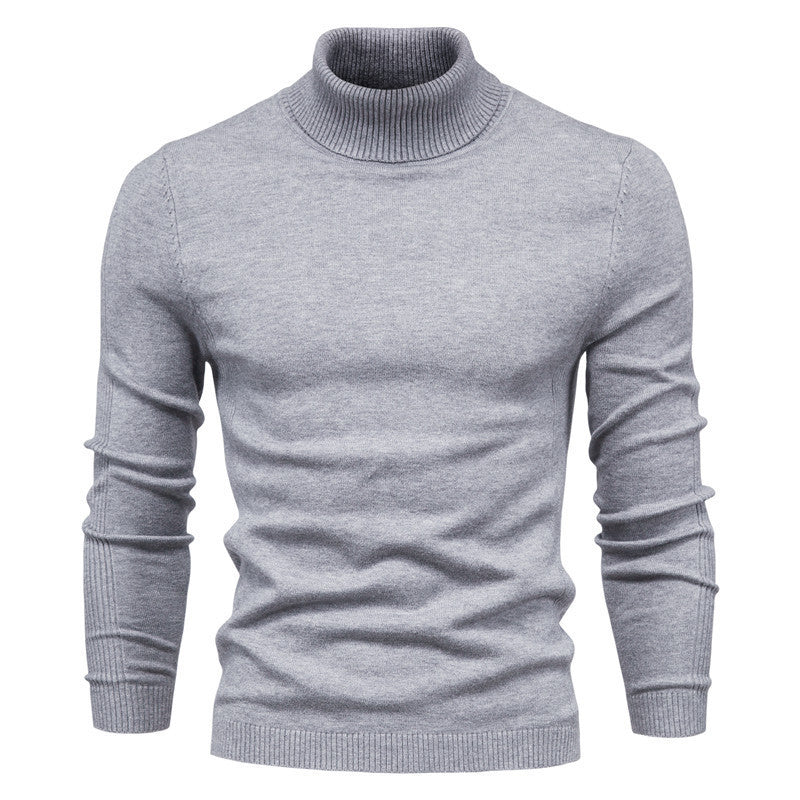 High Neck Men's Casual Knit Sweater