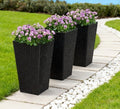 Plant Pots,Tall Planters for Indoor Outdoor Plants Set of 3,Taper Planters with Drainage Holes,for Indoor Outdoor