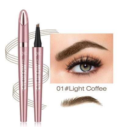 Waterproof And Smooth Not Smudge Four-fork Liquid Eyebrow Pencil