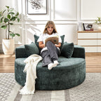 55'L Chenille Sponge single sofa,No Assembly Required,Fluffy Modern Sleeper Chair for Living room, Bedroom, Lounge and Projection Room(Not a swivel chair.) - Eloy Royal