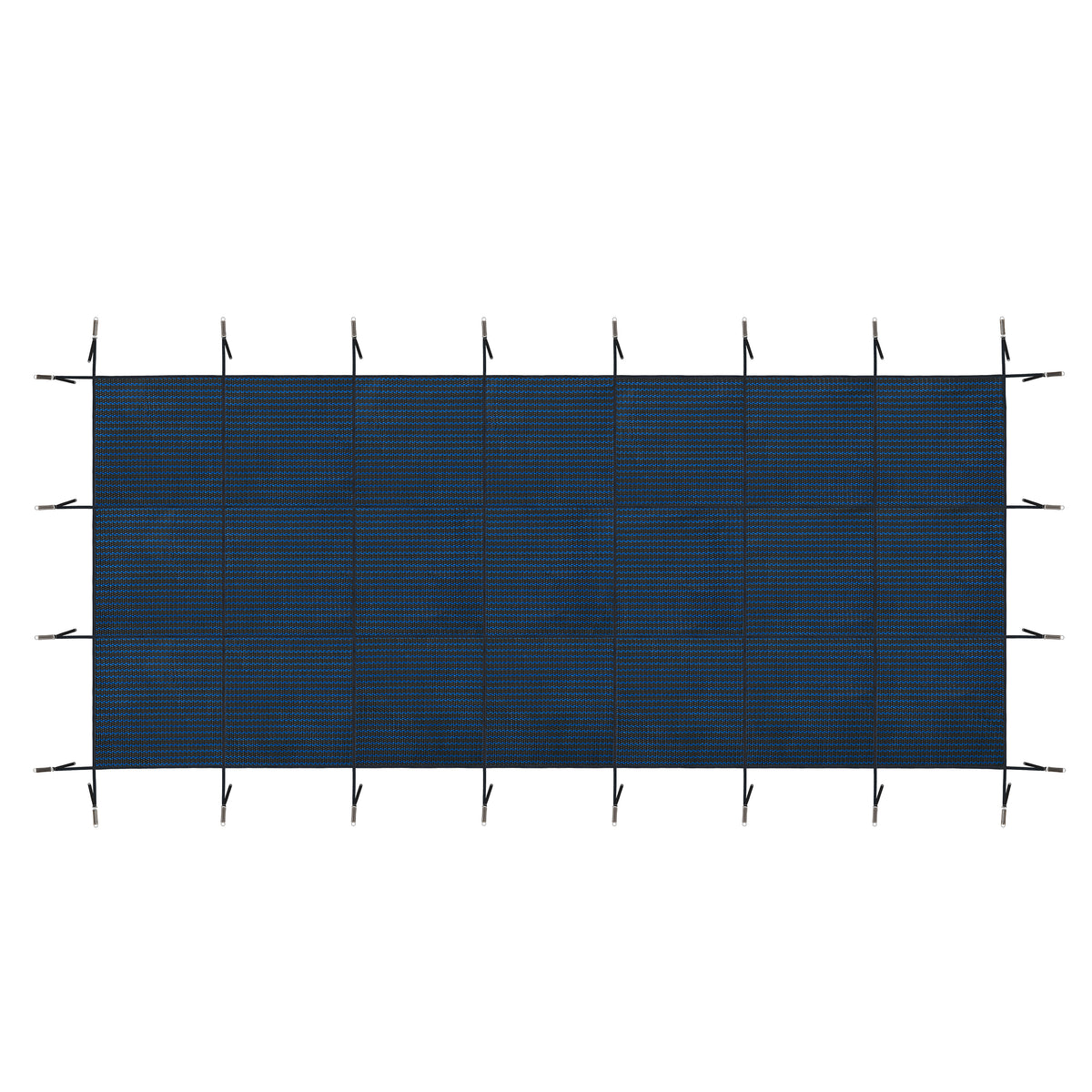 Swimming Pool Safety Cover for 18x38ft Rectangular Underground Pools, Blue Mesh, High-Strength PP Material with Triple Stitching and Complete Installation Kit