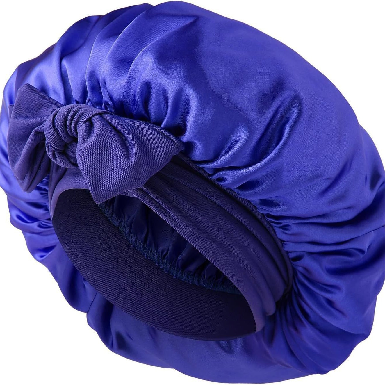 Satin Ribbon Round Bow Elastic Nightcap