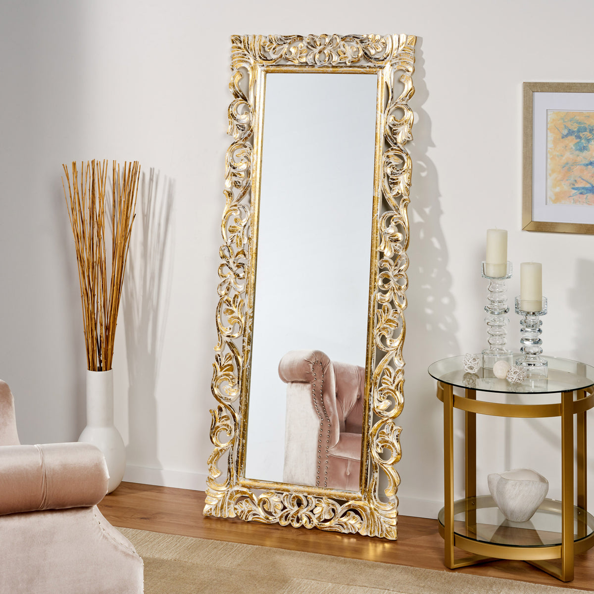 RECTANGLE CARVED MIRROR