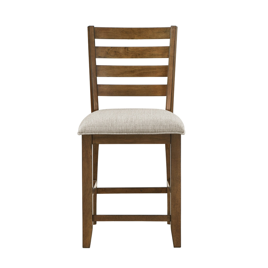 Counter Height Chairs Dining Room Wood Veneer Traditional Set of 8 Beige