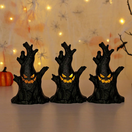 Halloween Pumpkin Lamp Ghost Stump Decoration